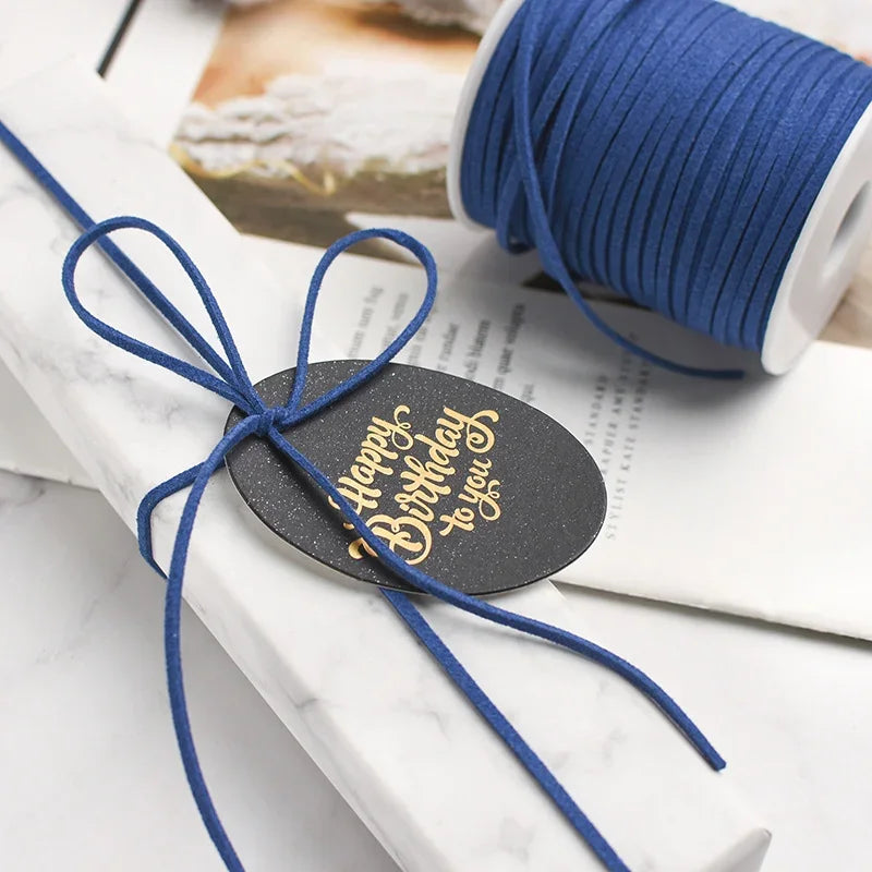 Cordoncino intrecciato in velluto coreano 45 m – Cordone in finta pelle decorazioni fai-da-te,