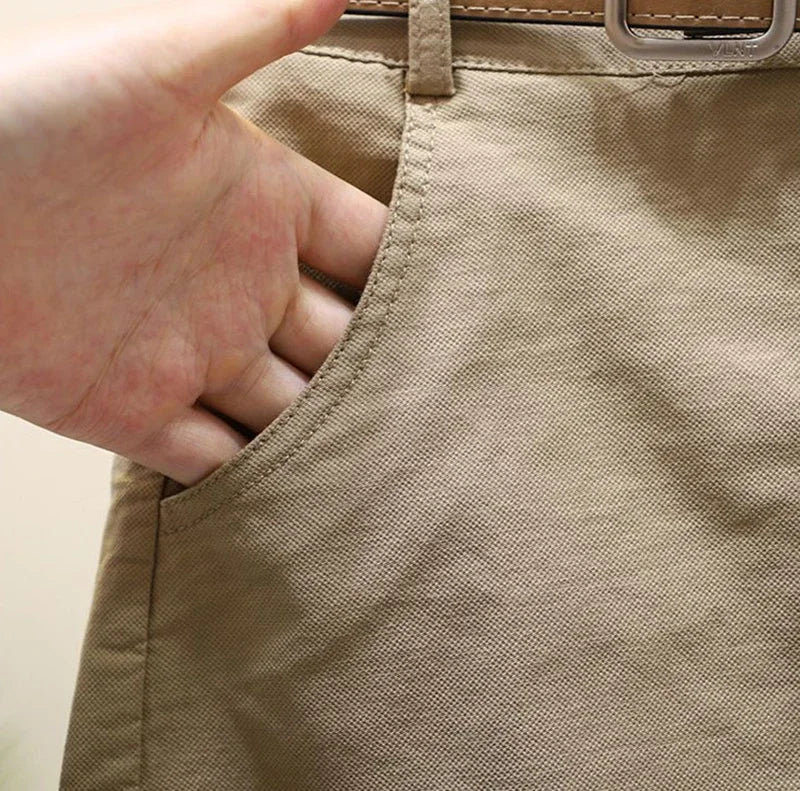 Gonna Pantaloncino Donna Vita Alta – Shorts A-Line con Bottoni