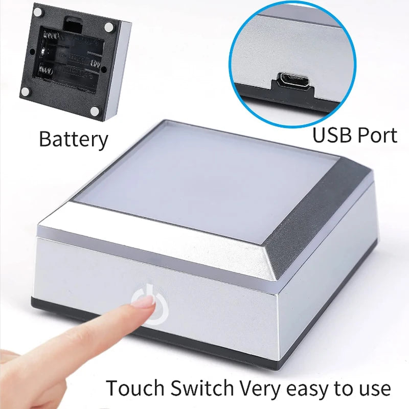 Luce Notturna LED Rosa di Cristallo 3D – Decorazione & Regalo Romantico