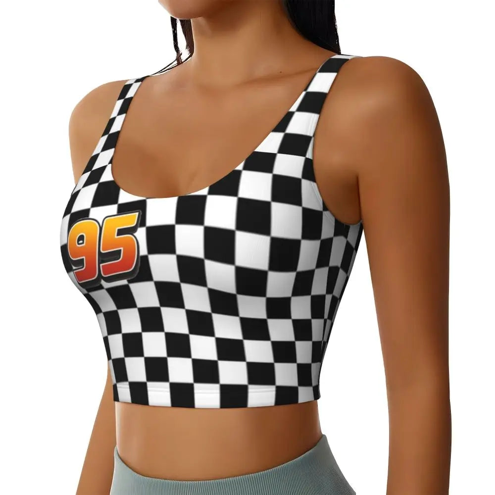 Maglia cars SaettaMcQueen Donna | Cartoon Fitness Crop Top Cars