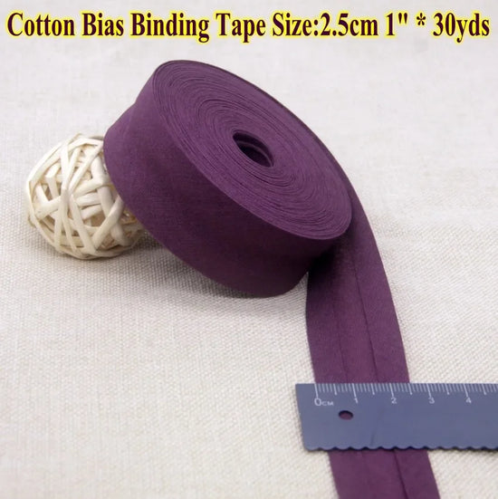 Nastro bias binding cotone 25 mm · rotolo 30 metri – rifiniture, bordi e accessori cucito fai-da-te