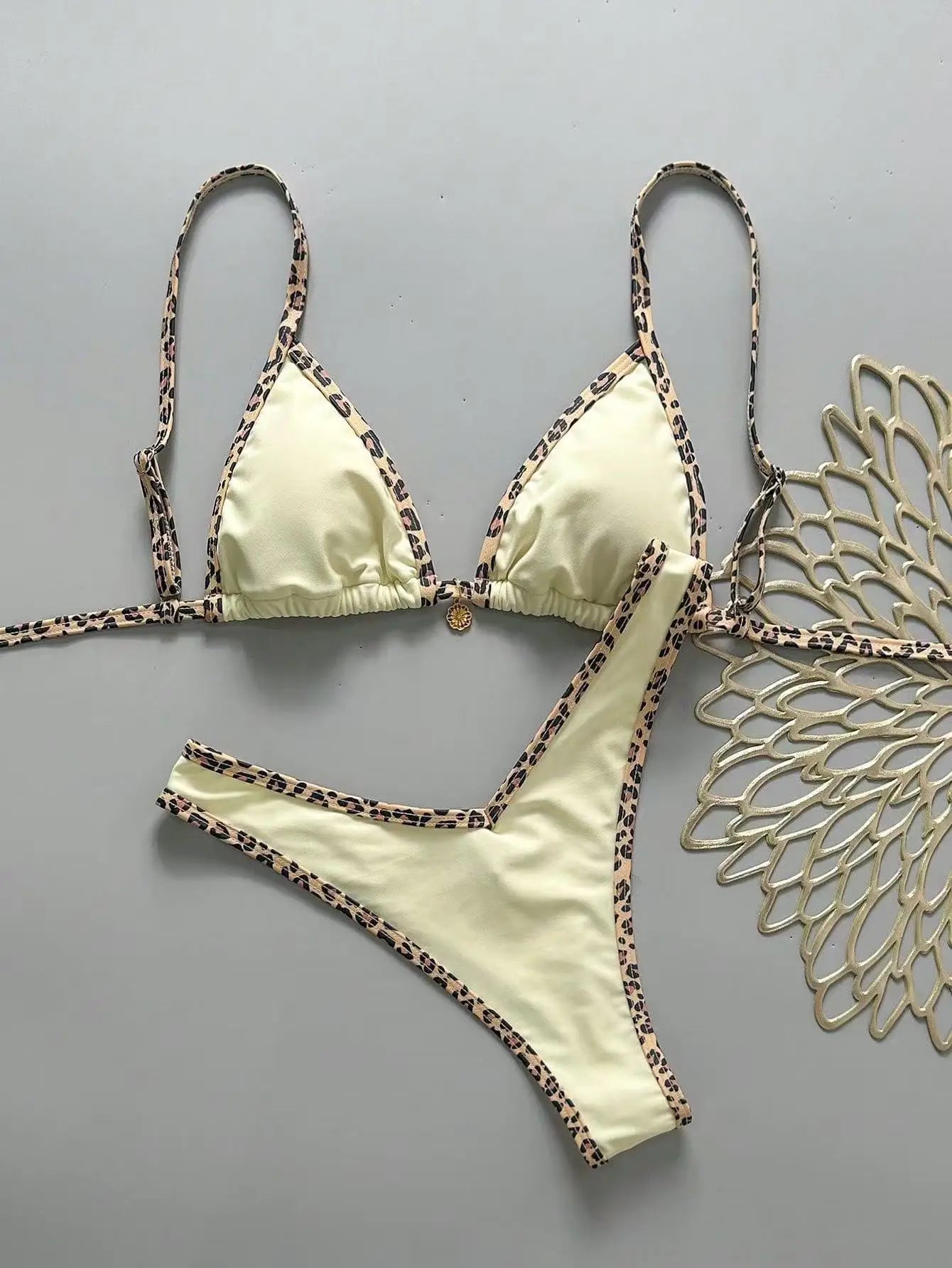 Micro Bikini Leopardato Sexy – Costume Push Up Donna