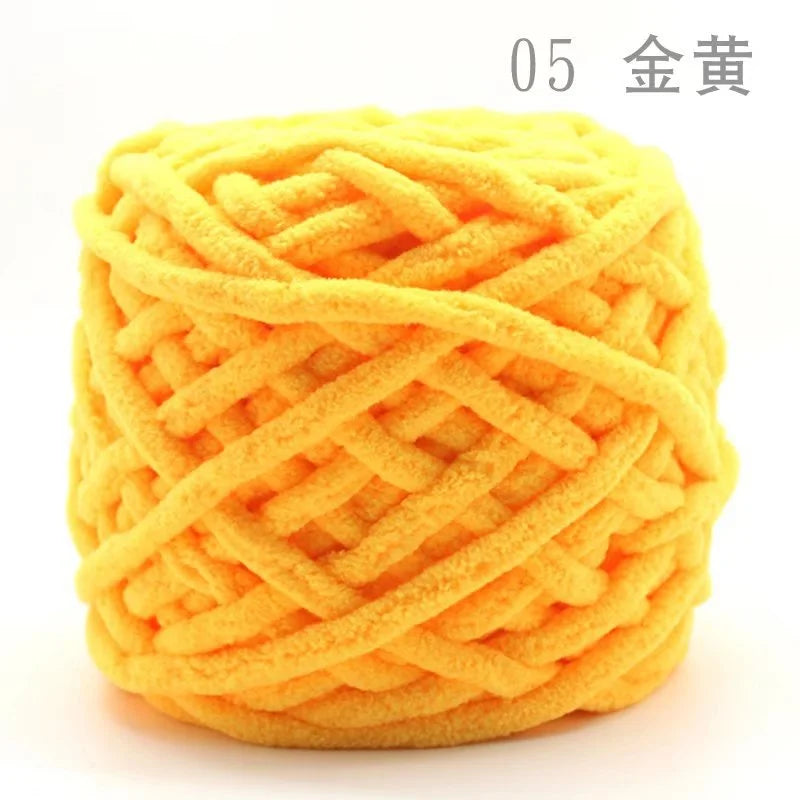 Set 4 pezzi filato chenille cotone 400 g – morbido “ice strip” per coperte, sciarpe e lavori fai-da-te