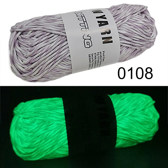 Filato luminoso in poliestere da 2 mm – Ideale per maglioni e cappelli che brillano al buio