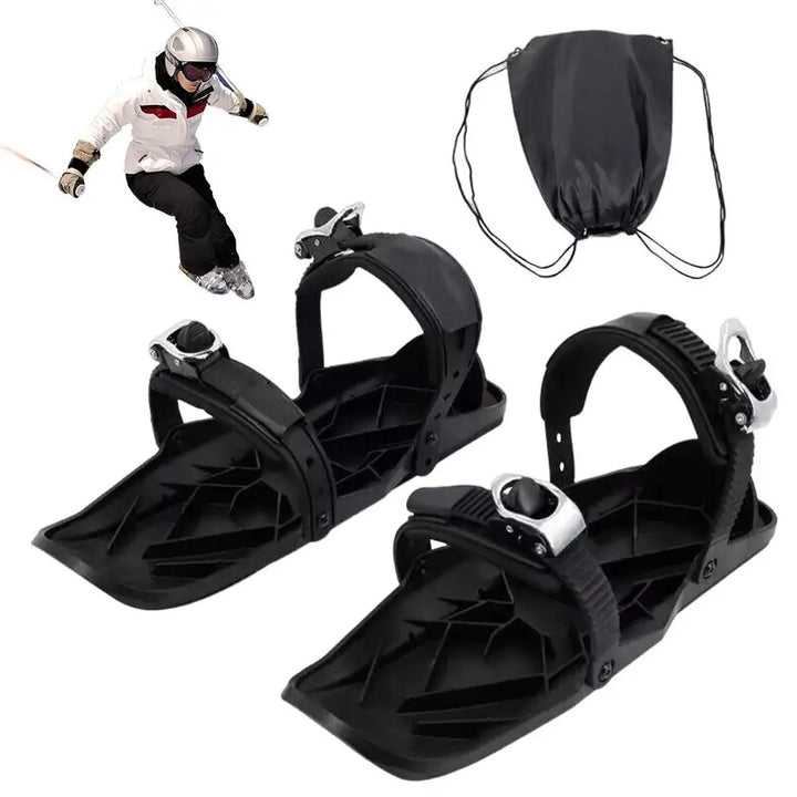 Racchette da sci/skates regolabili da neve – short skiboard/snowblades  con attacchi universali, divertimento invernale per adulti e bambini
