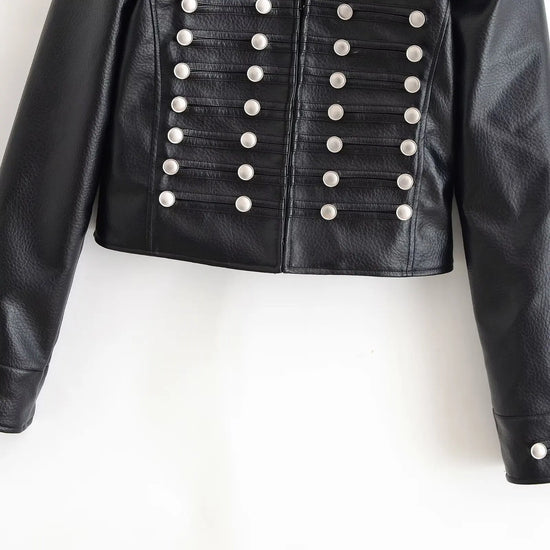 Giacca Cropped Donna con Bottoni e Fit Slim - immagine 35