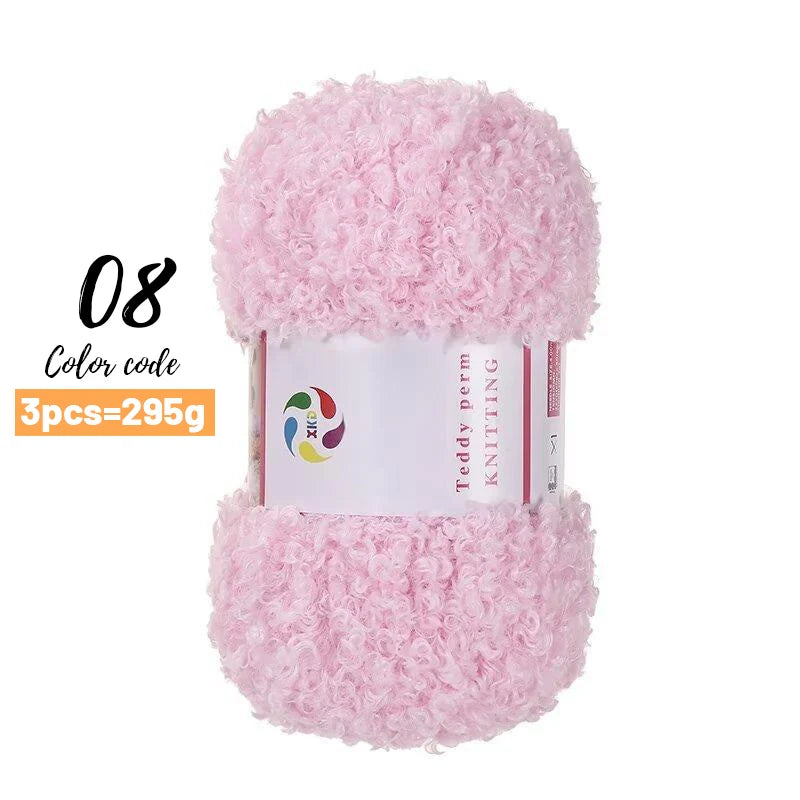 Filato teddy velvet 295 g – gomitolo pelliccia per fai-da-te maglia, borsa, coperta