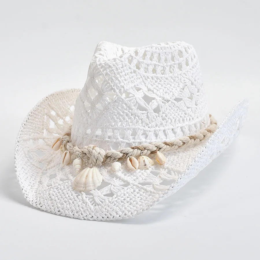 Cappello di Paglia Donna con Conchiglie – Stile Estate e Mare