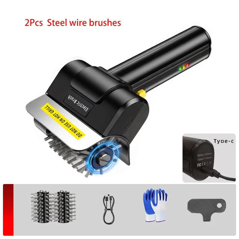 Spazzola Elettrica per Barbecue – Pulizia Griglia BBQ Ricaricabile