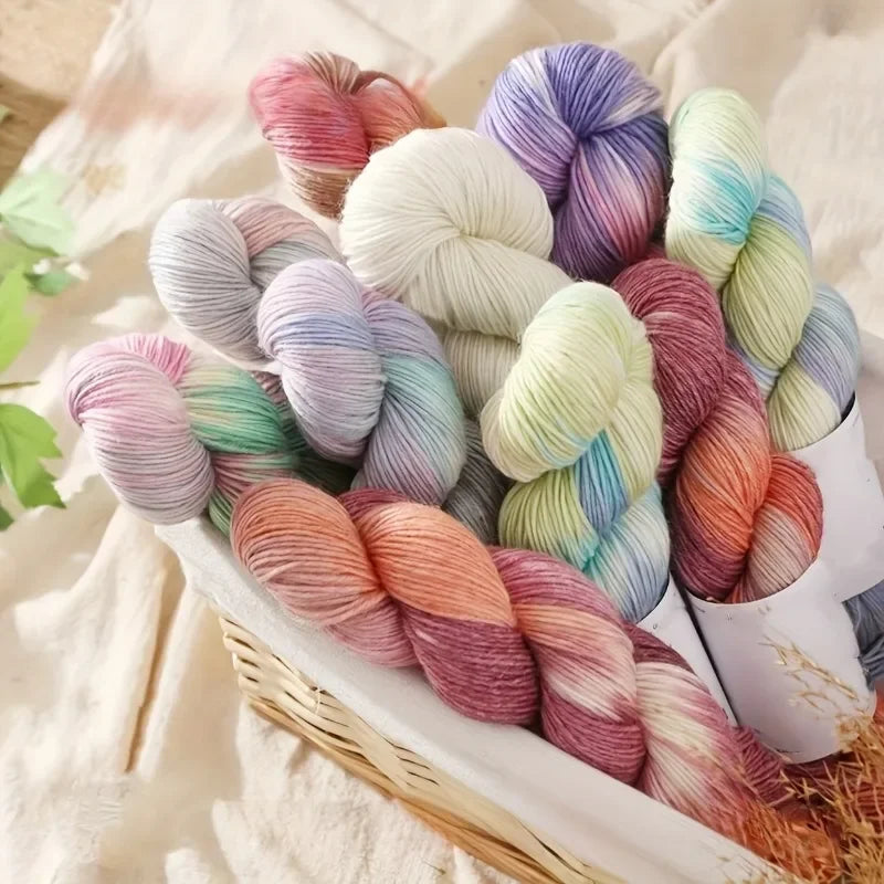 Set 3 × 100 g Lana Multicolore Sfumata – Filato Gradient per Maglieria e Uncinetto