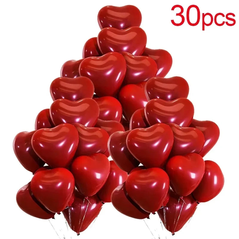 Palloncini Cuore Rosso 50/10 pezzi – Decorazioni Romantiche per San Valentino