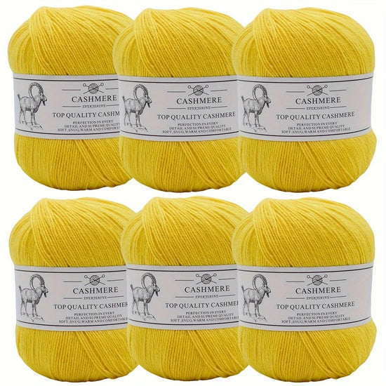 Set 6 gomitoli filo cashmere donna – Lana alta qualità per maglioni, sciarpe, cappelli e progetti fai-da-te