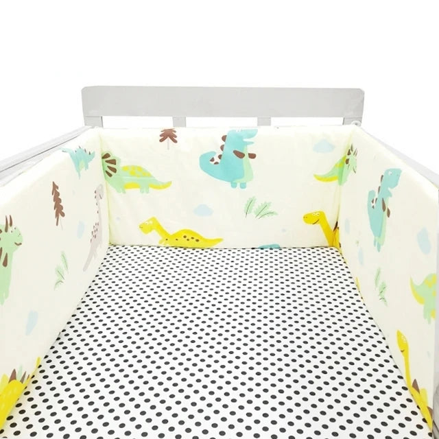 Paracolpi Lettino Imbottito 200 × 30 cm in Cotone con Fodera Removibile