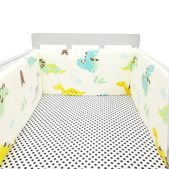 Paracolpi Lettino Imbottito 200 × 30 cm in Cotone con Fodera Removibile