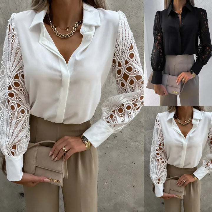 outfit donna casual chic con blusa in chiffon elegante