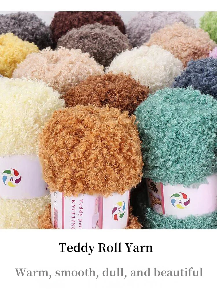 Filato teddy velvet 295 g – gomitolo pelliccia per fai-da-te maglia, borsa, coperta