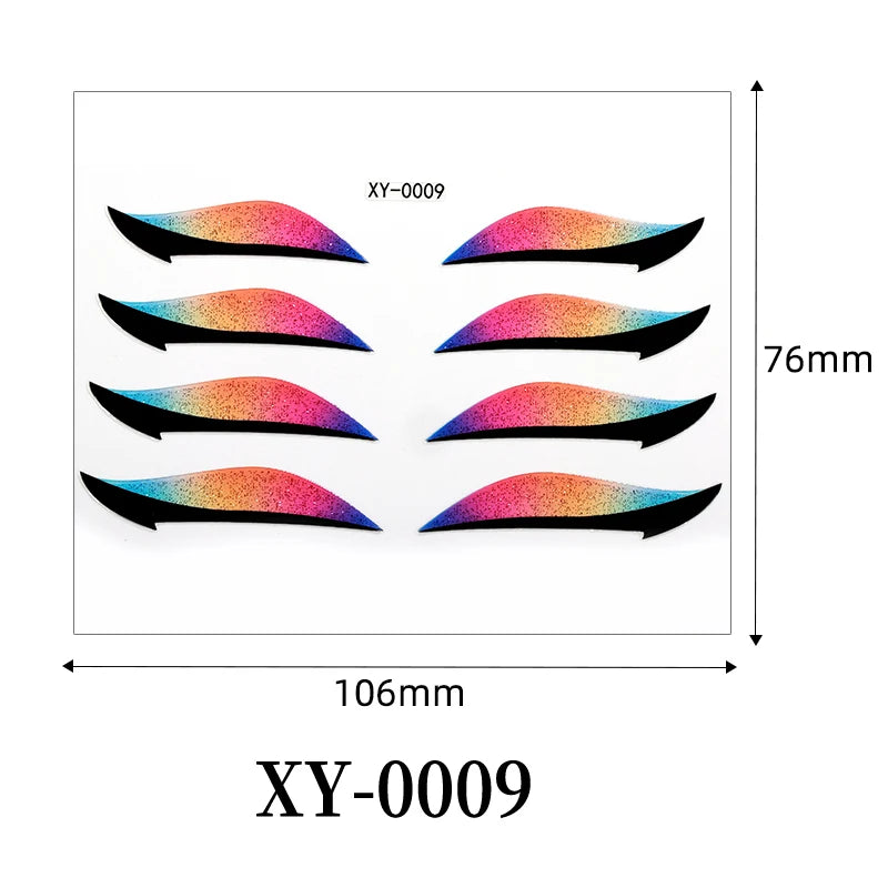 Adesivi Eyeliner Glitter Waterproof – Stickers Trucco Occhi Party