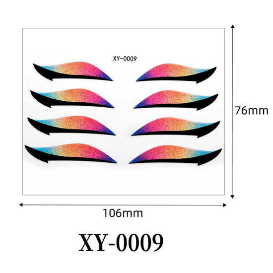 Adesivi Eyeliner Glitter Waterproof – Stickers Trucco Occhi Party