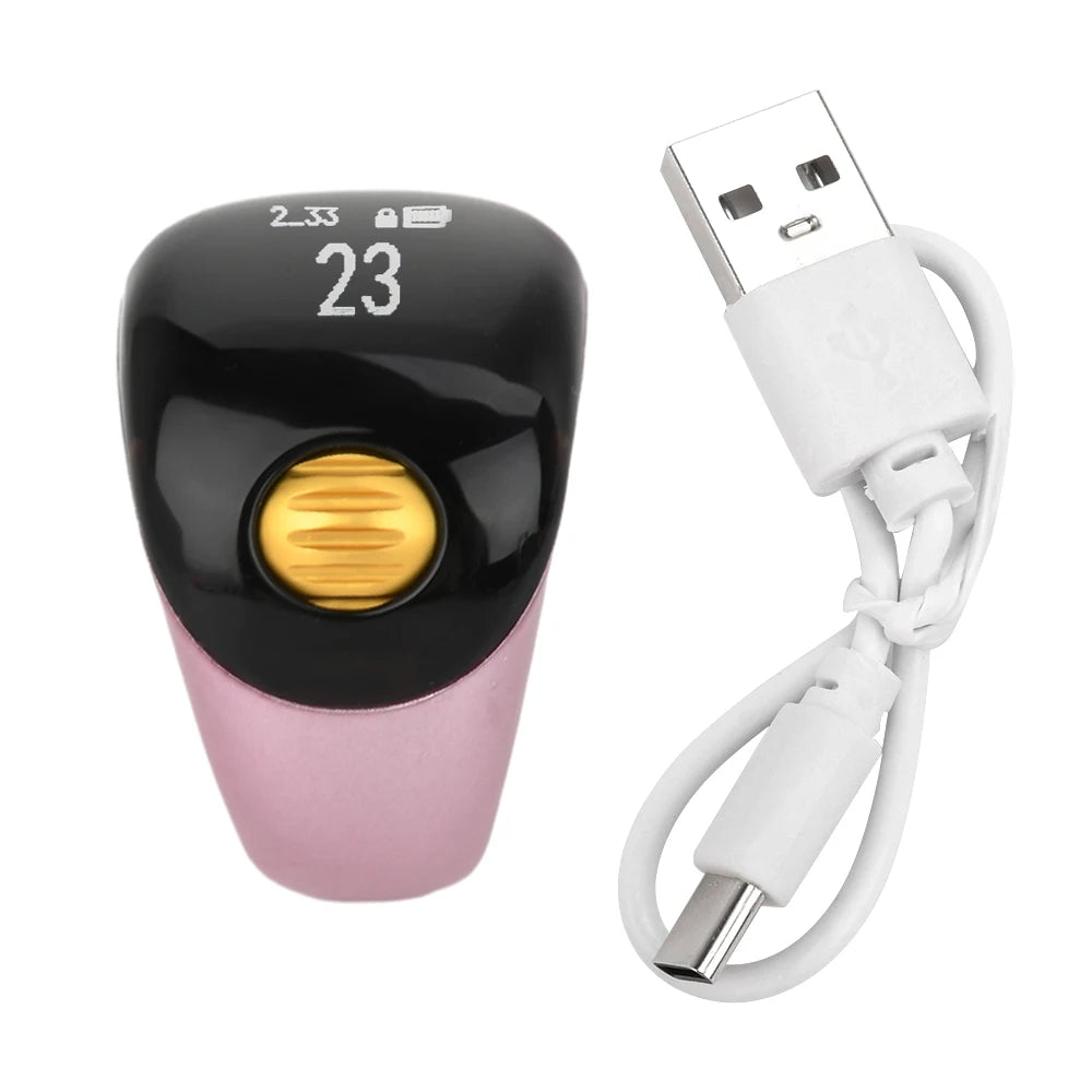Contatore Digitale da Dito con Schermo OLED Impermeabile – Clicker Elettronico per Uncinetto e Maglia
