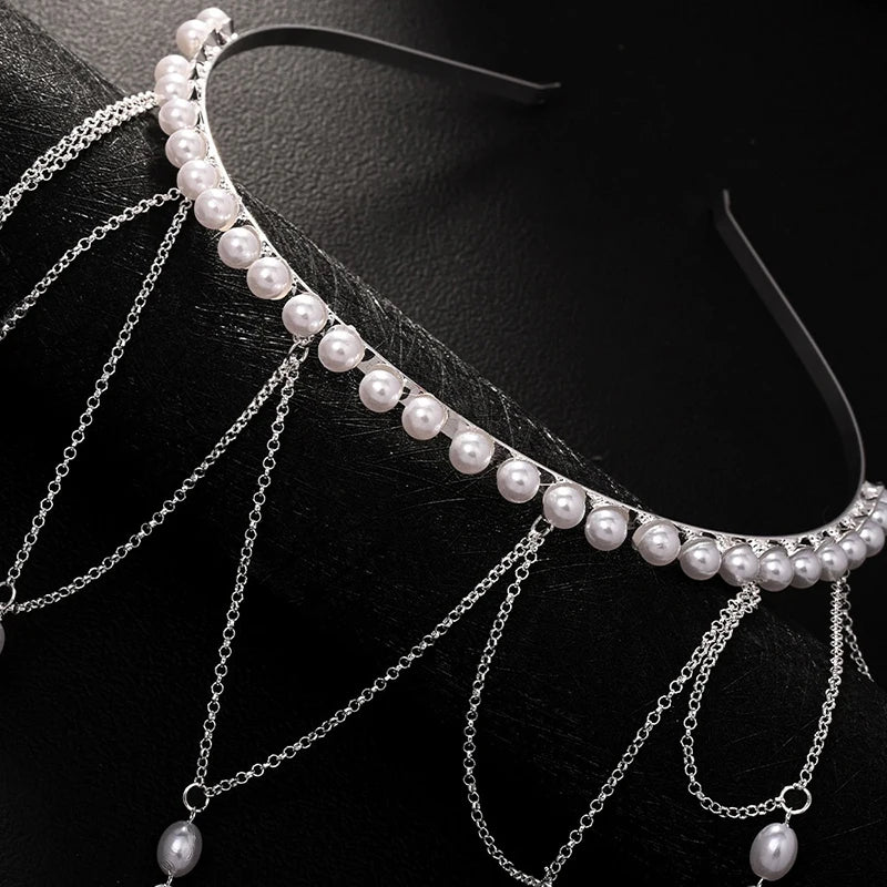 Cerchietto Donna con Strass e Frange – Oro o Argento