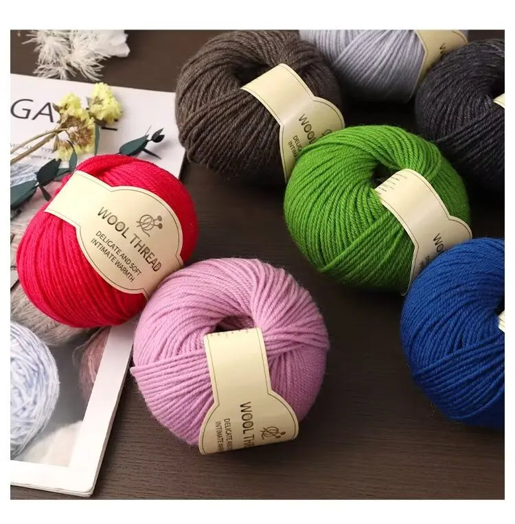 Set 10 Gomitoli Lana– 500 g Filato Medio-Spesso per Maglieria e Uncinetto