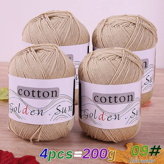 Filato in cotone 100% 200 g – filo medio-fino per uncinetto / knitting: maglioni, cappelli, copertine fai-da-te