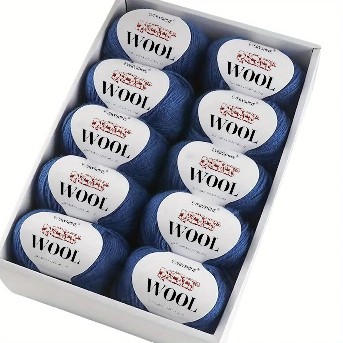Set 6 pezzi Filato Lana – 300g Totali per Maglia & Uncinetto, Gomitoli Multicolore