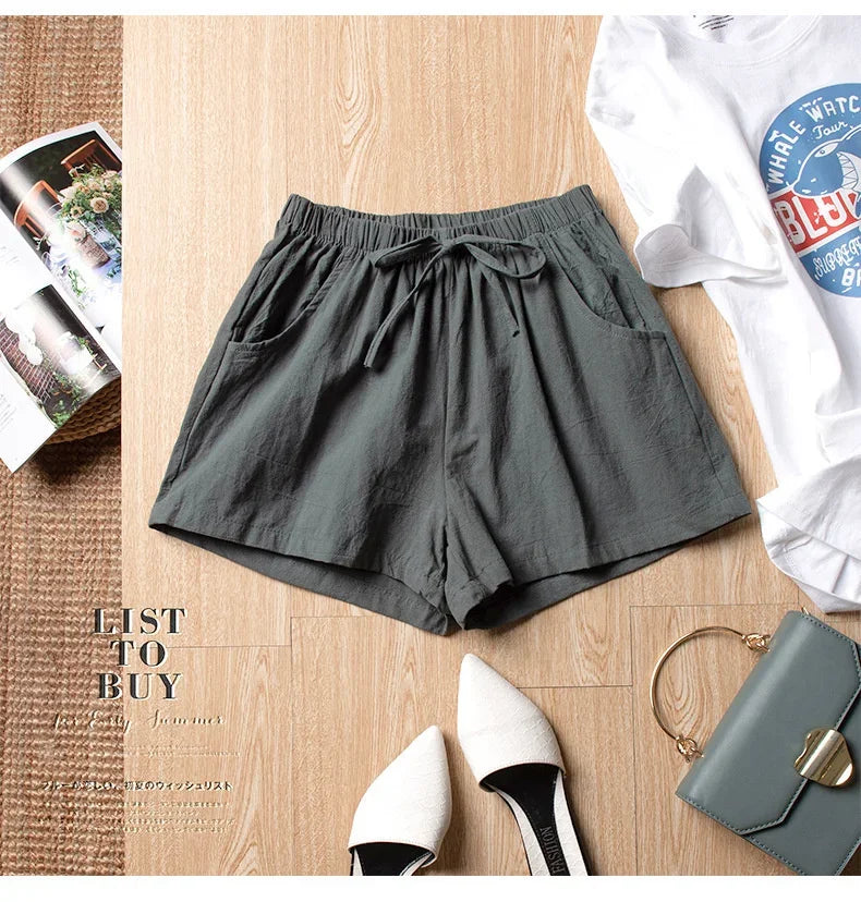 Shorts Donna Vita Elastica con Fiocco – Pantaloncini Casual Sportivi