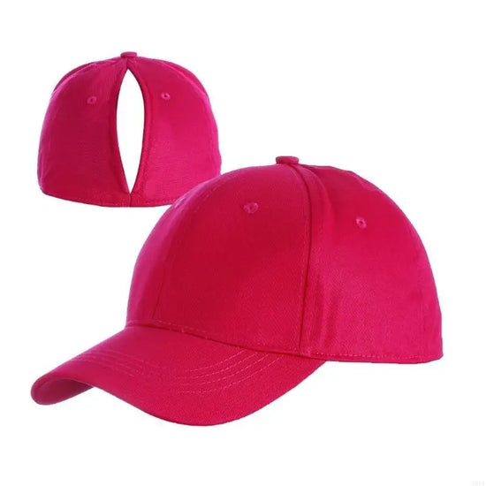Ponytail Cap da Donna in Cotone – Cappellino sportivo regolabile con foro posteriore per capelli lunghi, ideale per fitness e uso quotidiano