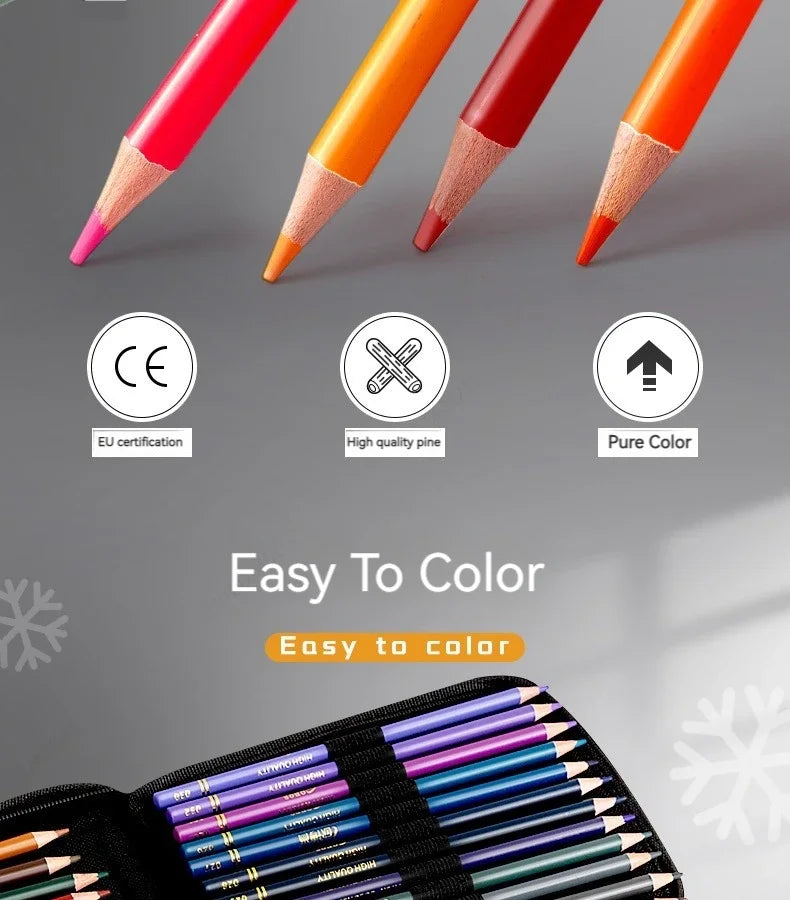 Set Matite Colorate 48/72/120/200 Colori – Oil e Acquerellabili per Disegno
