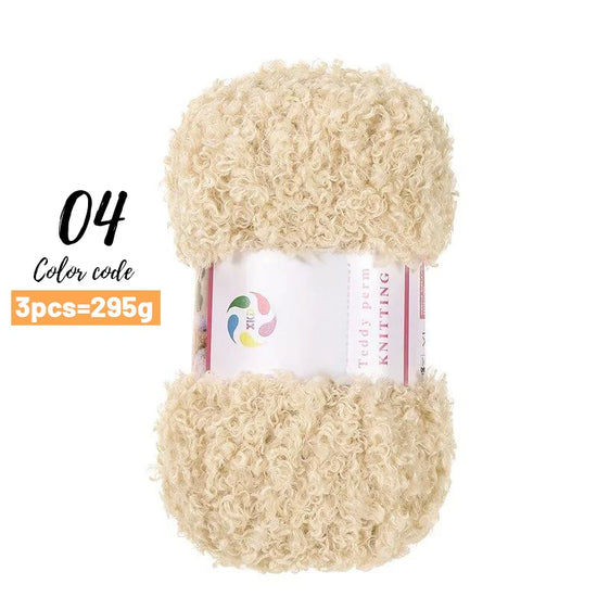 Filato teddy velvet 295 g – gomitolo pelliccia per fai-da-te maglia, borsa, coperta