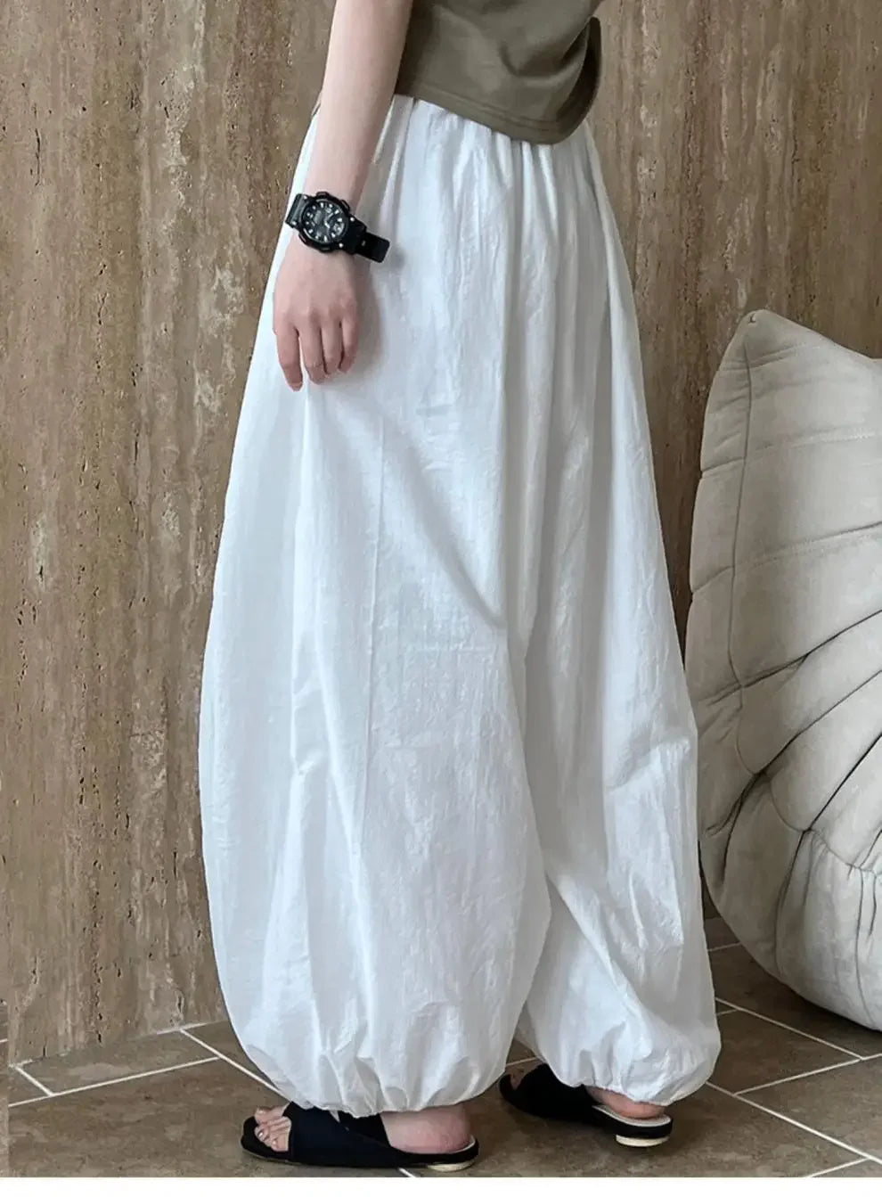 Pantaloni Bloomers Donna Vita Alta – Loose Fit Estivi