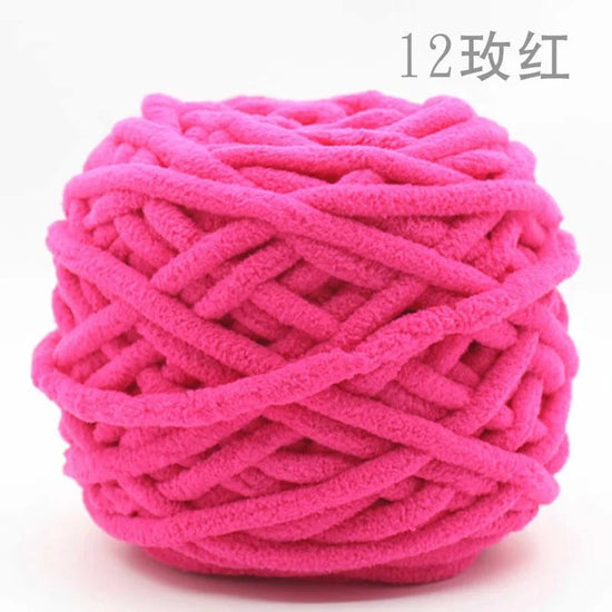 Set 4 pezzi filato chenille cotone 400 g – morbido “ice strip” per coperte, sciarpe e lavori fai-da-te