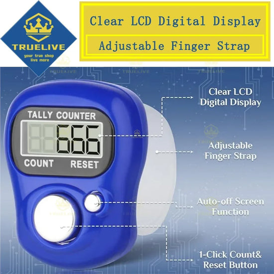 Contatore Digitale da dito per uncinetto e maglia – Mini clicker elettronico per tenere traccia delle righe