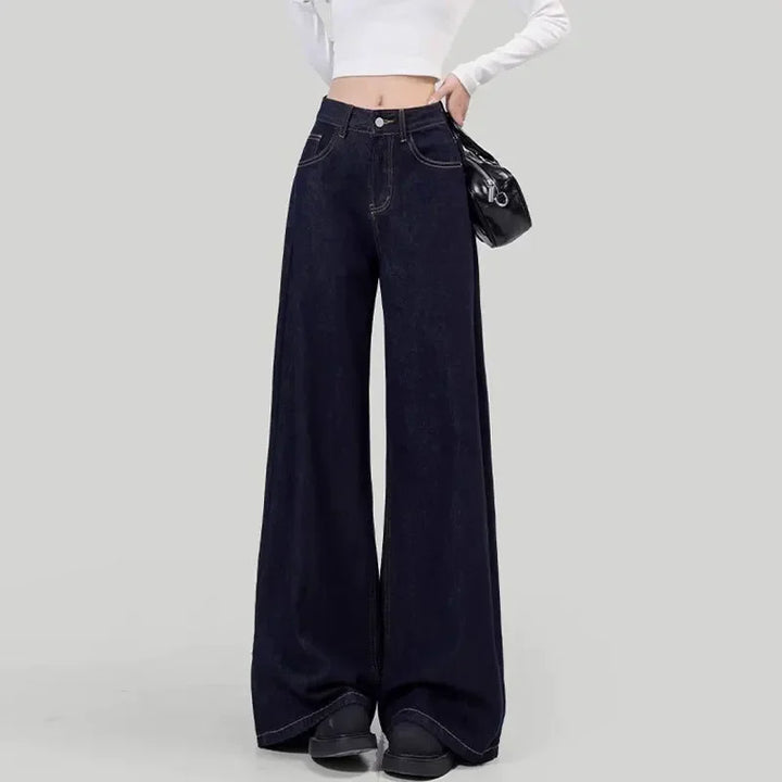Jeans donna vita alta loose fit – Gamba dritta / wide-leg elegante per l’autunno / inverno