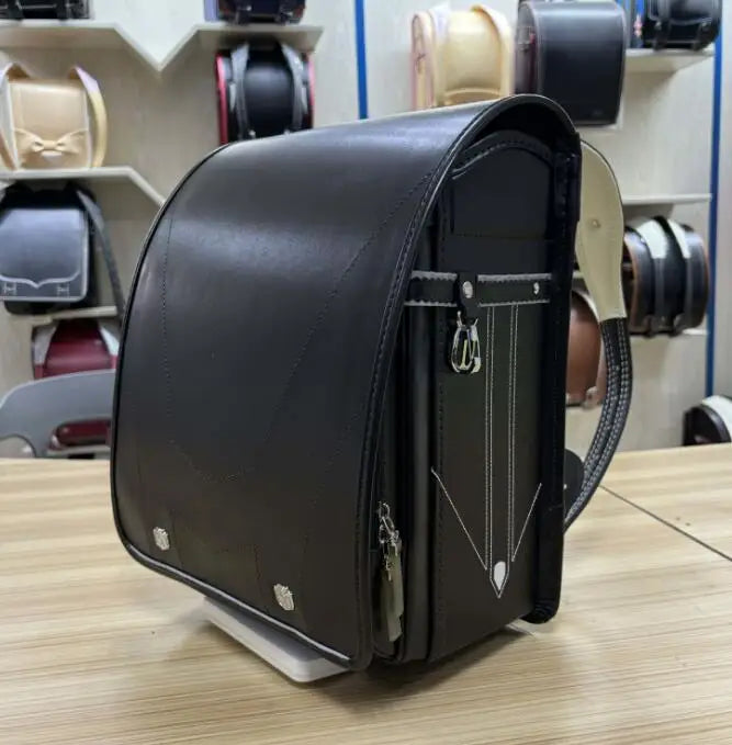 Zaino Scuola Giapponese Randoseru in Ecopelle – Backpack Rigido Ergonomico Bambini