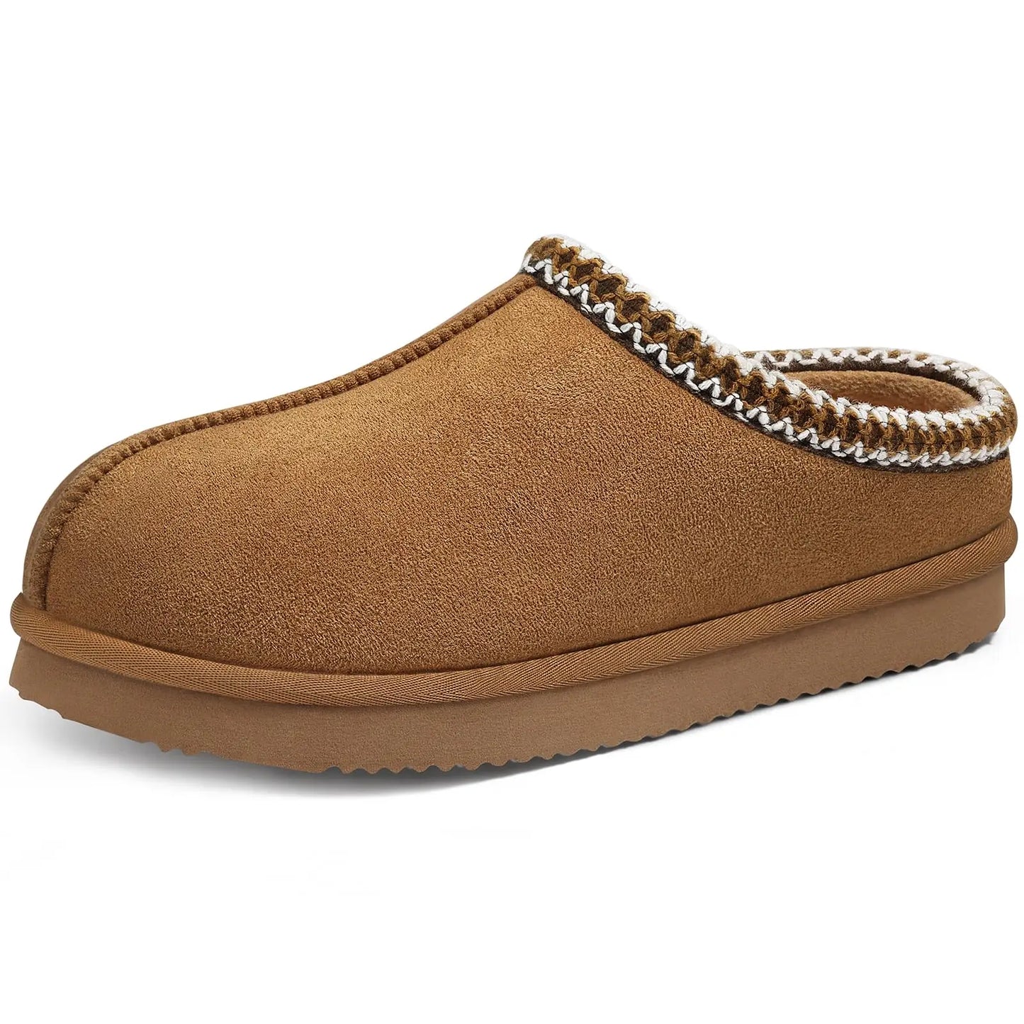 Slippers fuzzy donna 2025 in vera pelle scamosciata con memory foam – pantofole casa / outdoor antiscivolo inverno