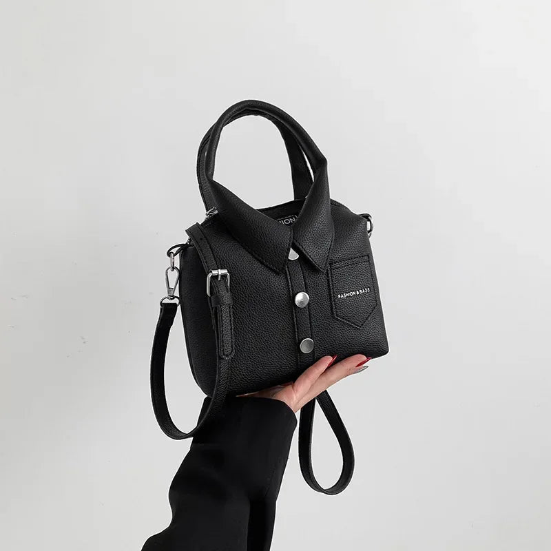 Borsa compatta quadrata in PU – shoulder / crossbody bag con zip, design elegante e di qualità per donna 2025