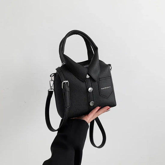 Borsa compatta quadrata in PU – shoulder / crossbody bag con zip, design elegante e di qualità per donna 2025