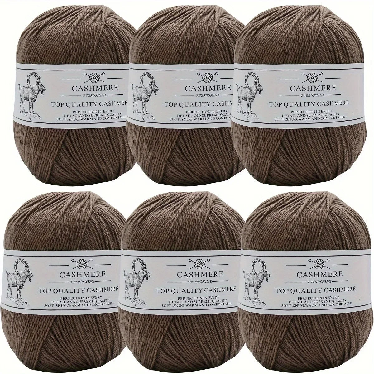 Set 6 gomitoli filo cashmere donna – Lana alta qualità per maglioni, sciarpe, cappelli e progetti fai-da-te