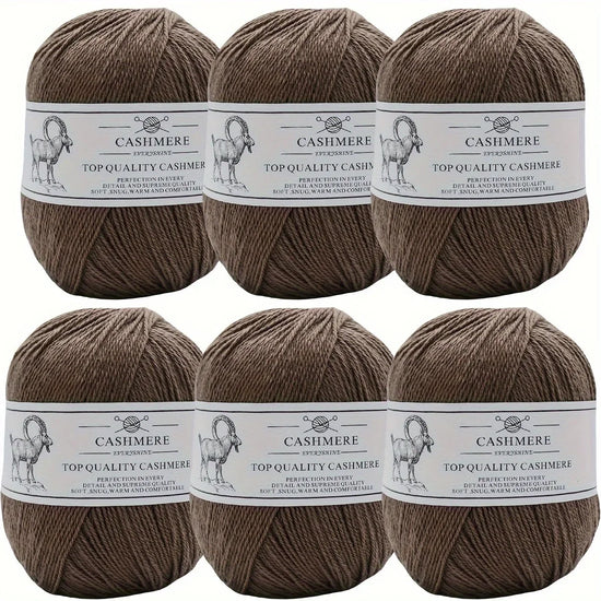 Set 6 gomitoli filo cashmere donna – Lana alta qualità per maglioni, sciarpe, cappelli e progetti fai-da-te