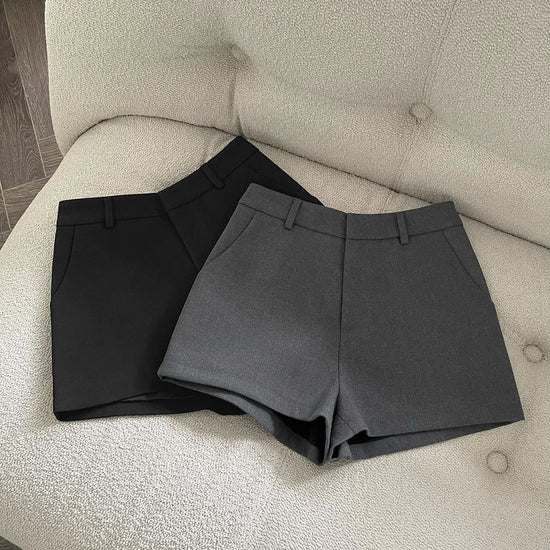 Shorts Donna Eleganti Vita Alta – Modello A-Line Office Chic