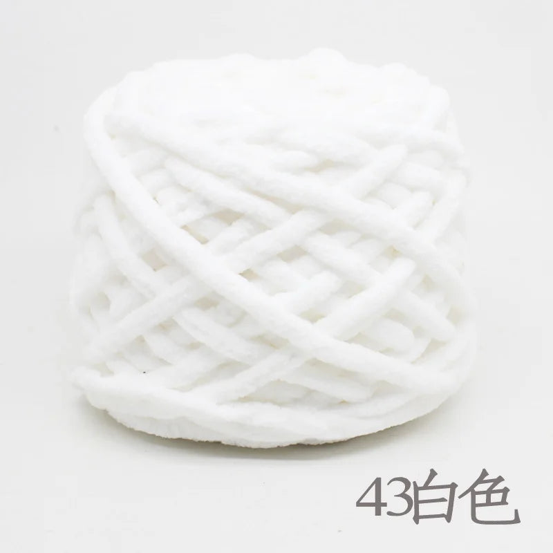 Set 4 pezzi filato chenille cotone 400 g – morbido “ice strip” per coperte, sciarpe e lavori fai-da-te