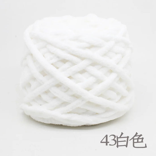 Set 4 pezzi filato chenille cotone 400 g – morbido “ice strip” per coperte, sciarpe e lavori fai-da-te