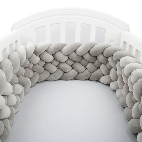 Paracolpi Culla Intrecciato 300-400 cm – Bumper Morbido a Treccia per Lettino Neonato