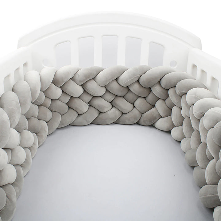 Paracolpi Culla Intrecciato 300-400 cm – Bumper Morbido a Treccia per Lettino Neonato