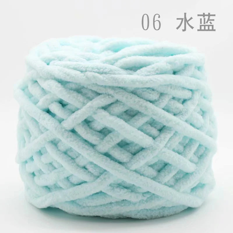 Set 4 pezzi filato chenille cotone 400 g – morbido “ice strip” per coperte, sciarpe e lavori fai-da-te