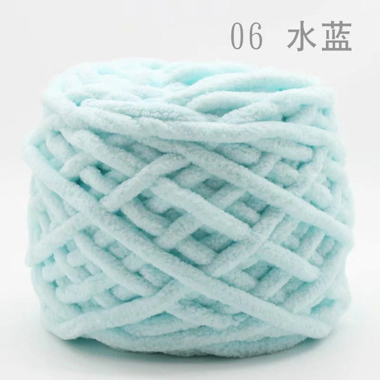 Set 4 pezzi filato chenille cotone 400 g – morbido “ice strip” per coperte, sciarpe e lavori fai-da-te
