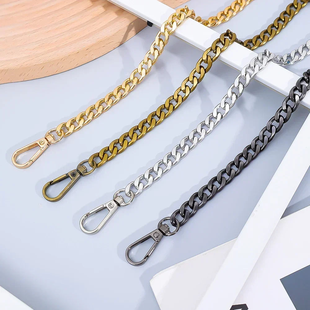 Catena 120 cm in Alluminio/Metallo per Borsa – Tracolla Fai-da-Te Staccabile per Borse Intrecciate, Accessori