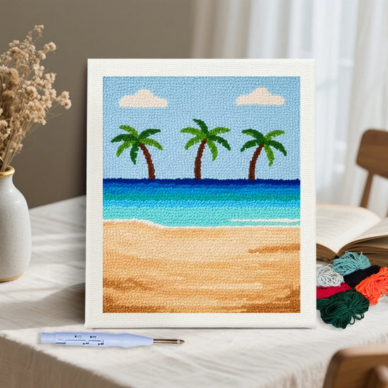 Kit Punch Needle Paesaggio – Ricamo DIY Completo per Principianti